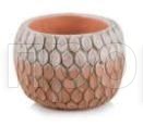 Кашпо Rustic d13;h12см бело/персиковый 074050