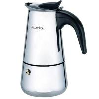 Кофеварка гейзерная 220мл на 4 чашки нерж. сталь AK-801 /30шт/ Webber