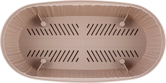 Кашпо Барселона 275*145мм 2,7л овал молочный шоколад с прик. под. IG6233 /18шт/ПР