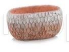 Кашпо Rustic овал 22*13;h11см бело/персик 074703