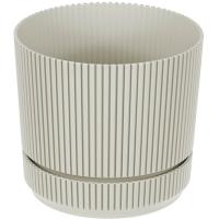 Кашпо СТРИП 170мм 2,3л кремовый с прикр. под. М3247 /9шт/М-пласт