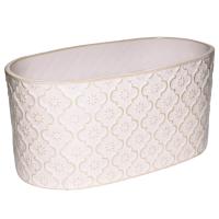 Кашпо Vintage 25*13; h12см крем овал 071610