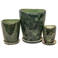 Агат зеленый из 3-х