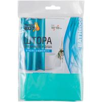 Штора для ванной зеленая 180*180см /005748