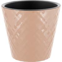 Кашпо Манхэттен D230 5л молочный шоколад с вставкой IG6704 /15шт/ПР