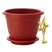 Цветочный горшок Борнео 2,9л терракот с поддоном ING42021