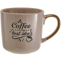 Кружка 400мл Coffee is the best idea бежевый Ф11-084L1 /48шт/ Rosario