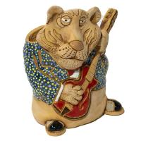 Кашпо Тигр музыкант (с гитарой) 1л 118-149