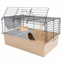 Клетка д/круп. грыз (кролик) Дарэлл Роджер-1 60 ЭКО складная 58*40*34см беж/черн/41692/Дарэлл