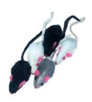 Игрушка для кошек Мышь с коротким мехом 5см 