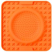 Миска силикон для медл.кормления 20х20х1,5см М-4 оранжевый