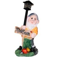 Гном с фонарем и табличкой привет Н-52см 169417