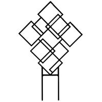 Поддержка д/растений 29,9*46см квадрат черный 0311-015 /10шт/Ф