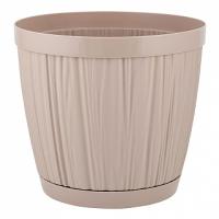 Кашпо Барселона D240 6,5л молочный шоколад с прик. под. IG6231 /6шт/ПР
