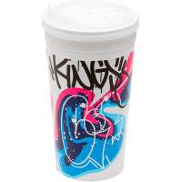 Стакан 0,5л Граффити с крышкой СТК-2390 /10шт/160шт/ПП
