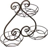 Подставка Настенная РЗДИ Пика 3 горшка графит