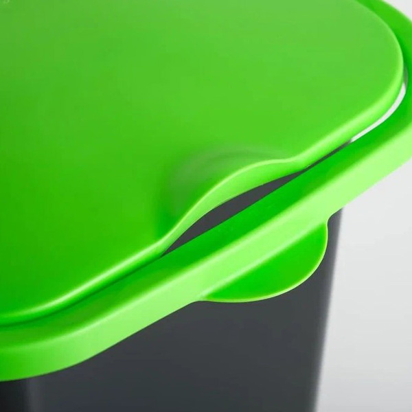 Контейнер для мусора 18л ПУРО ярко-зеленый М2475 