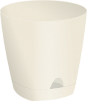Цветочный горшок Амстердам 4л сливочный с поддоном ING6201СЛ