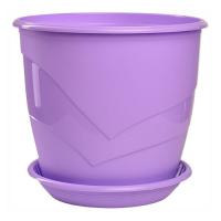 Цветочный горшок Венеция 5,5л лавандовый с поддоном