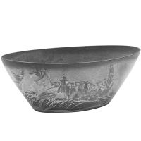 Кашпо МИКРИТ овал 3,4л серый слайн М3109 /10шт/М-пласт