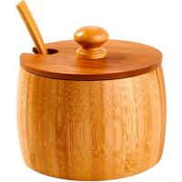 Баночка д/специй с крышкой и ложкой бамбук №1 КТ-БС-01 /24шт/Катунь