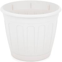 Кашпо Дионис 1,6л белый с прикрепленным пододоном М8243