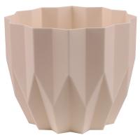 Кашпо Геометрия 2,2л пудровый с дренаж. вставкой КШ-5806 /24шт/ПП
