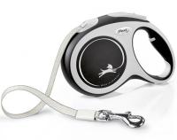 Рулетка Флекси Комфорт L ремень 5м на 60кг черная/43721/20/Евро