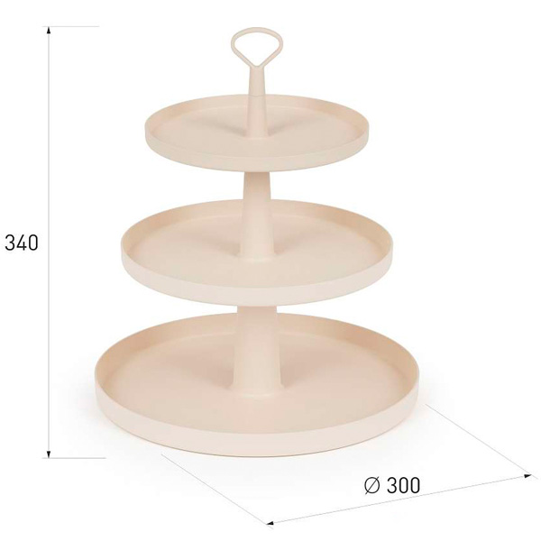 Фруктовница Феерия 3-х ярусная бежевый М8514 /8шт/ Альтерн