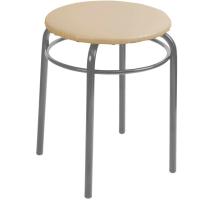 Табурет "Ника Макси" круглый с/ободком слоновая кость ТНМ/СЛ