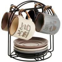 Набор кофейный Coffee House 8 предметов (4 пары 100мл) Ф11-020К/8 /12шт/ Rosario