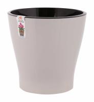 Кашпо Лея 5л бежевый со вставкой/М7939