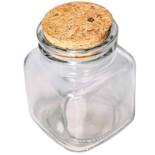 Банка стеклянная 100мл корковой пробкой /120шт/ОП