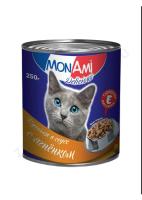 Корм для кошек МонАми Ягненок 250г 15шт СОУС ж/б /2131/