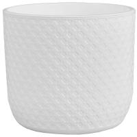 Кашпо Клевер 1,8л белый с вставкой /12шт/ДТ 