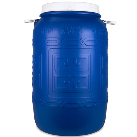 Бочка 80л с крышкой навес. ручками /Дон