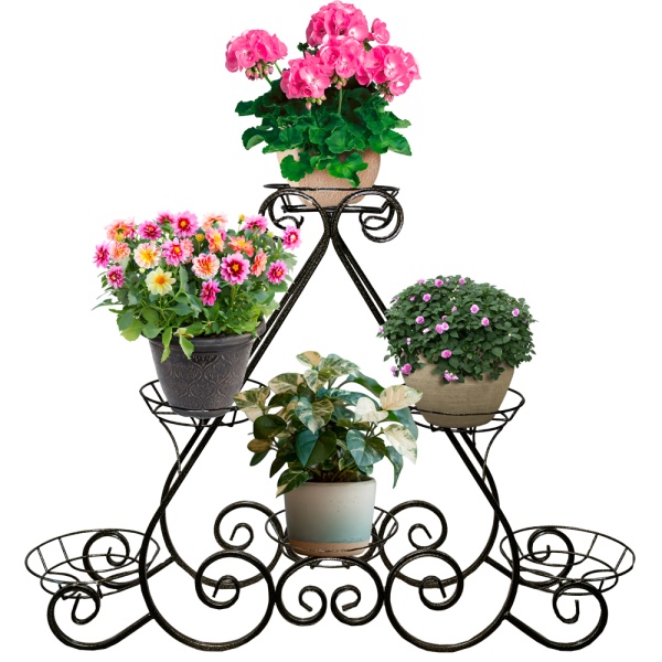 Подставка РЗДИ Пика большая 6 горшков серебро