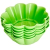 Форма д/кексов 3,5л (6шт) 7,5*4см силикон зеленый AK-6056S/6 /200шт/Alpenkok