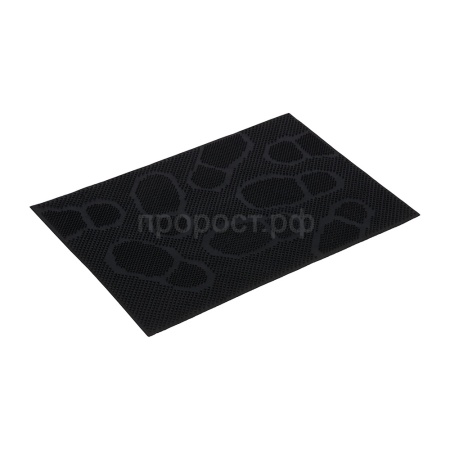 Коврик придверный 40*60см VORTEX "Следы" черный